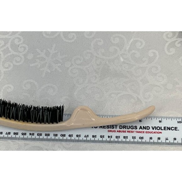 Beaut-Tease Vintage Beige Plastic Handle Round Bristle Brush - Picture 6 of 6